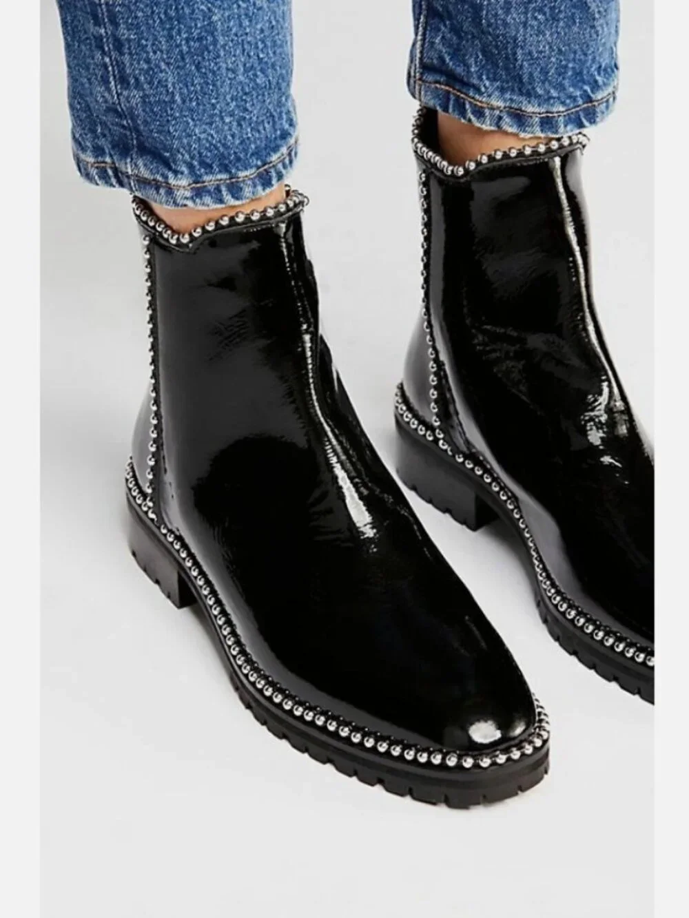 New Free People + Heiress Ball and Chain Ankle Boots size 6 MSRP: $128 Leather